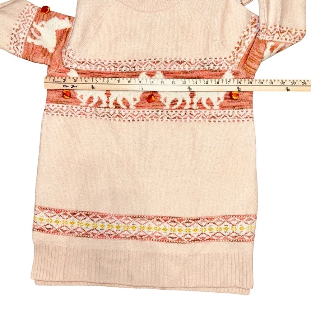Anthropologie Pom Pom alpaca peach sweater size medium - Picture 9 of 9